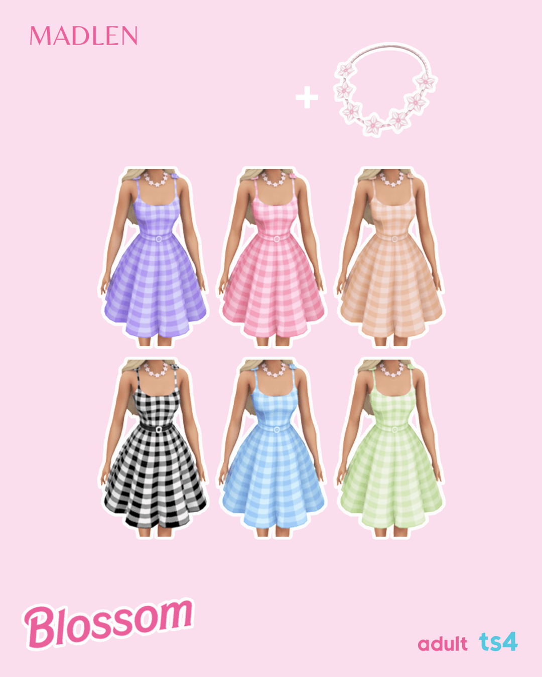 Галерея мода Платье и ожерелье Blossom Set #1